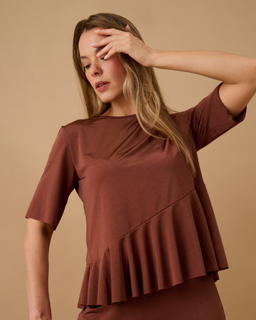 Blusa Bianca Marrom