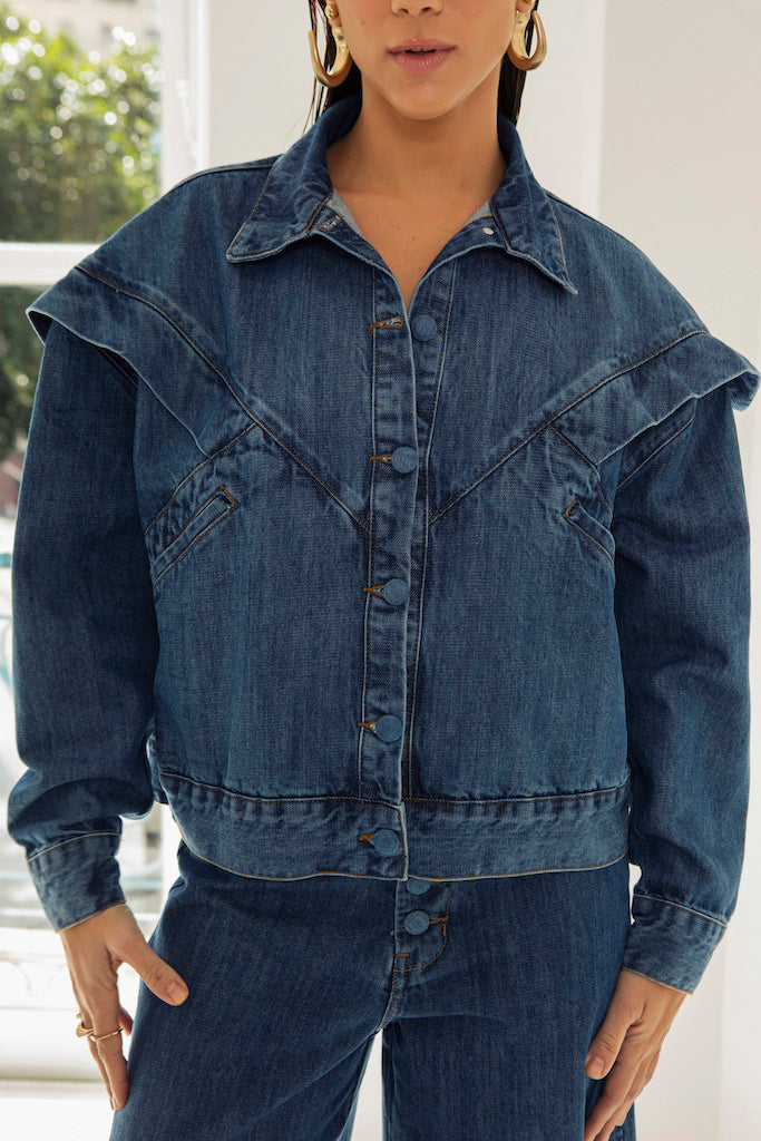 Jaqueta Florence Jeans Azul – ALAPHIA