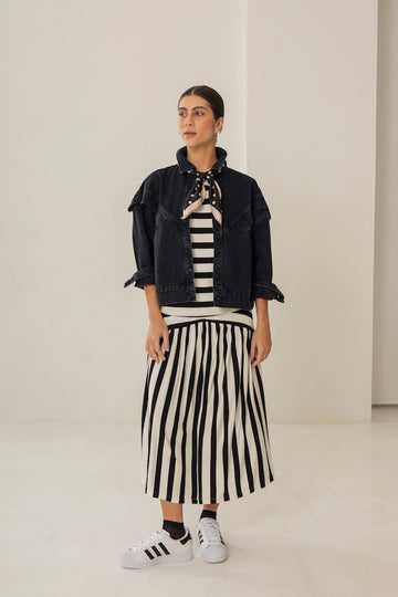 Jaqueta Florence Jeans Preta