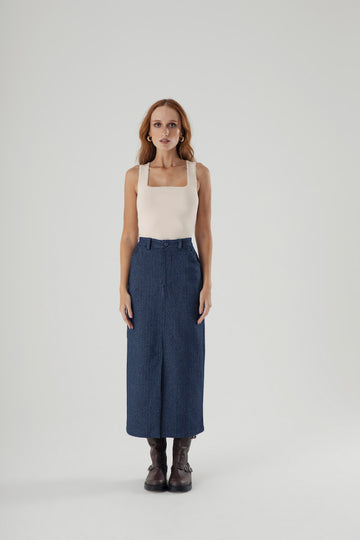 Saia Vila Mariana Denim Azul Escuro