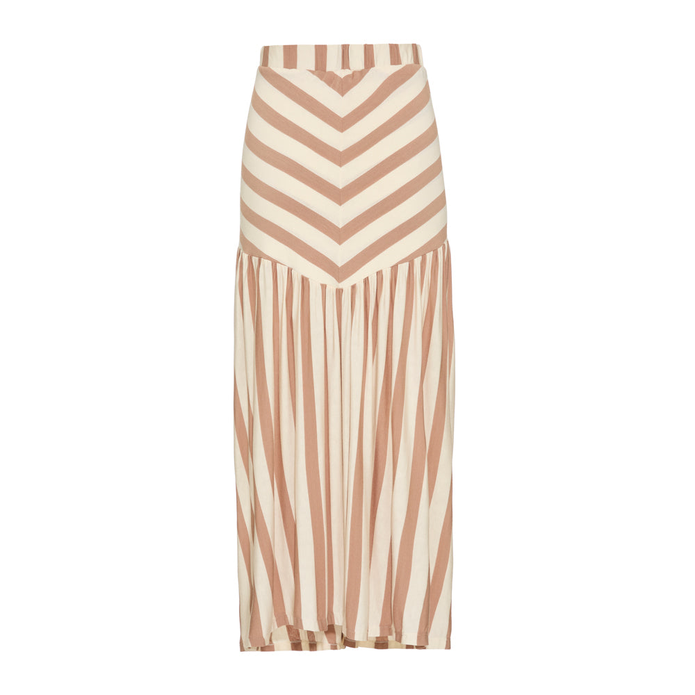 Saia Manon Listras Bege e Off White