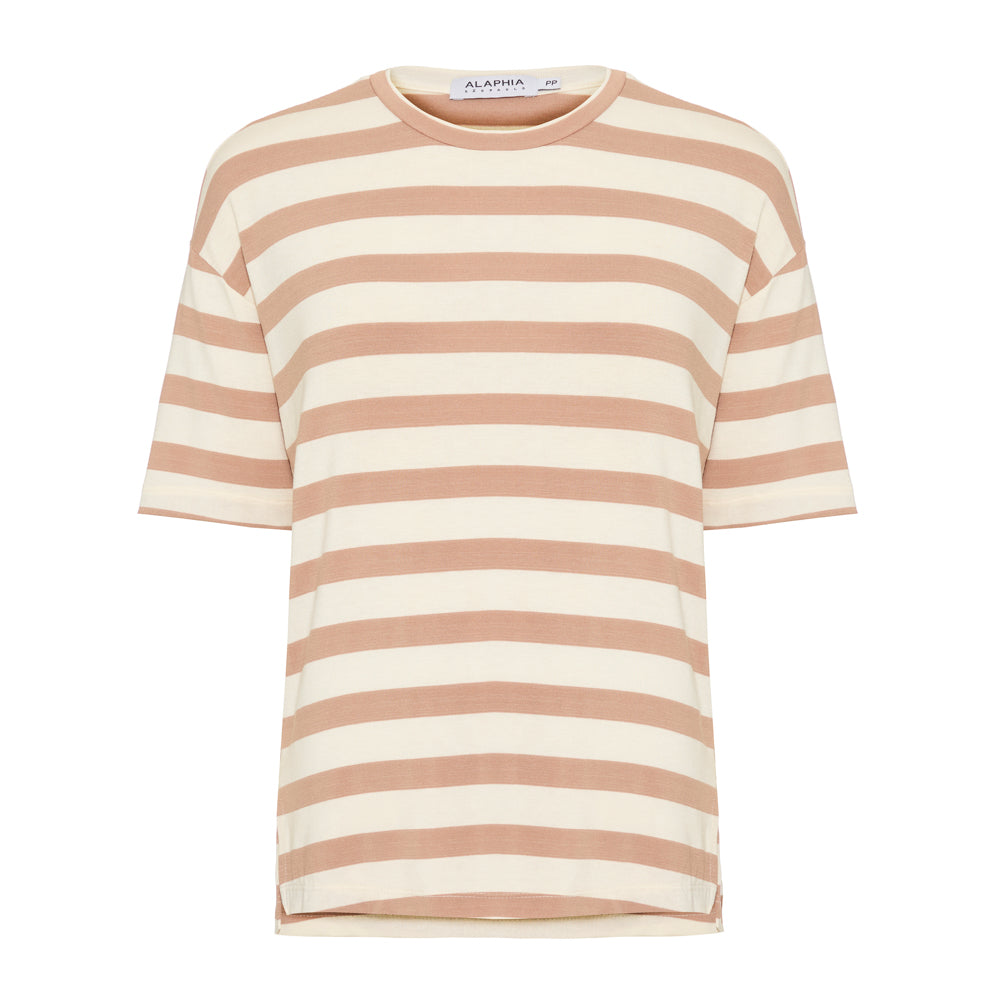 T-shirt Manon Listras Bege e Off White