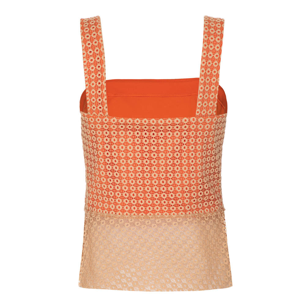 Blusa Leonor Laranja e Bege