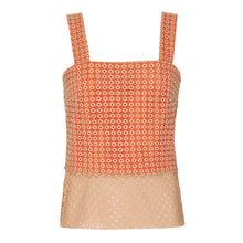 Blusa Leonor Laranja e Bege