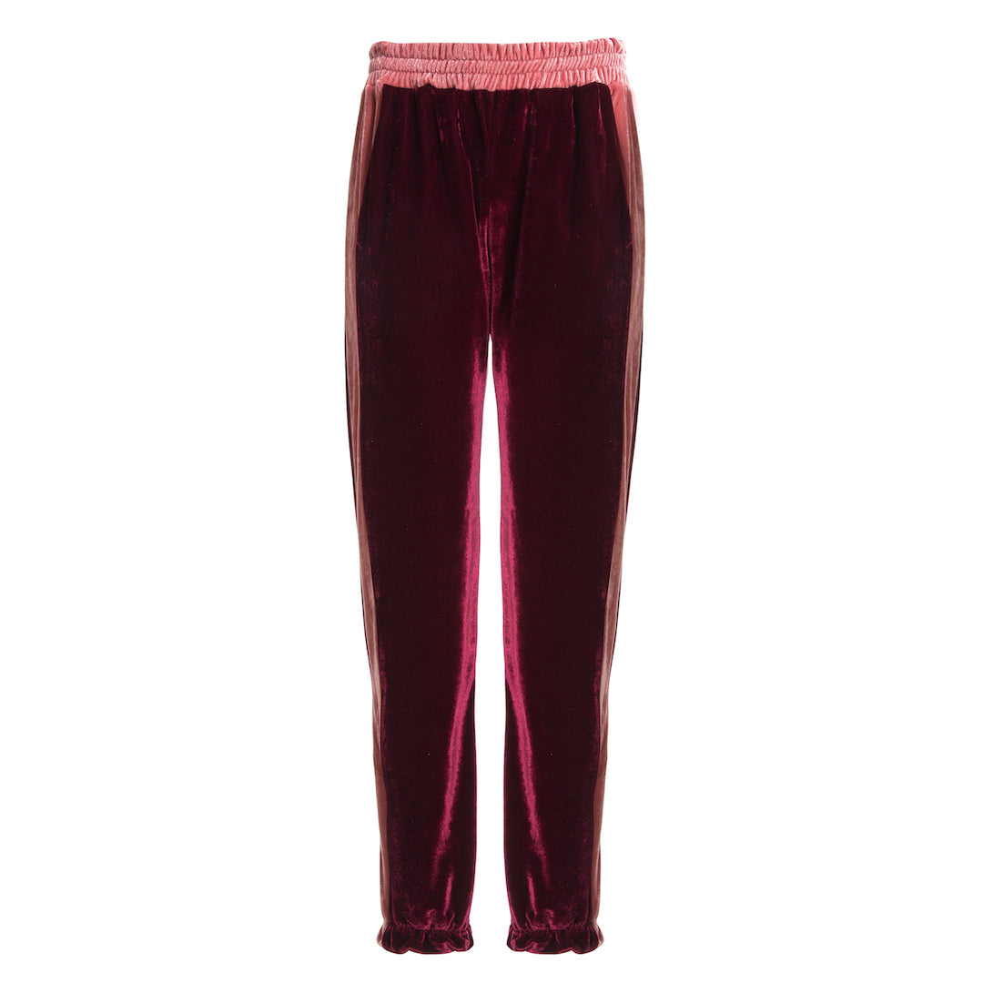 Calça Serena Bordô com Rosa