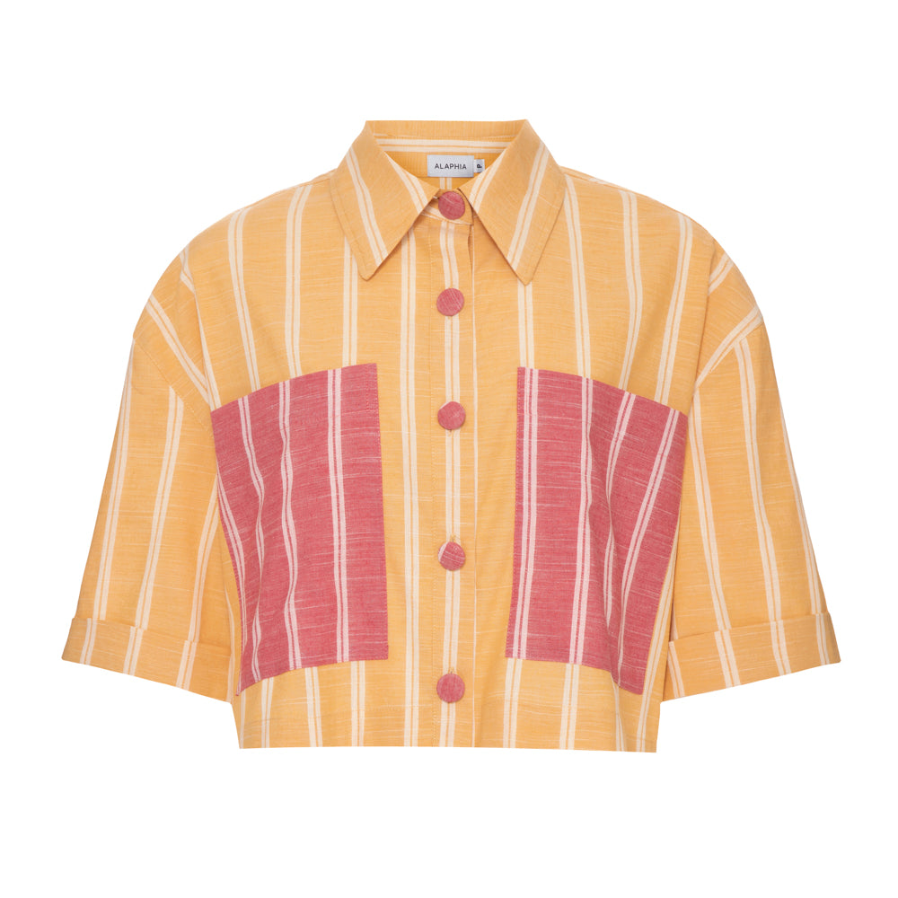 Camisa Chiara Amarelo e Vermelho