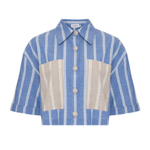 Camisa Chiara Azul e Bege