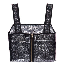 Cropped Lace Preto