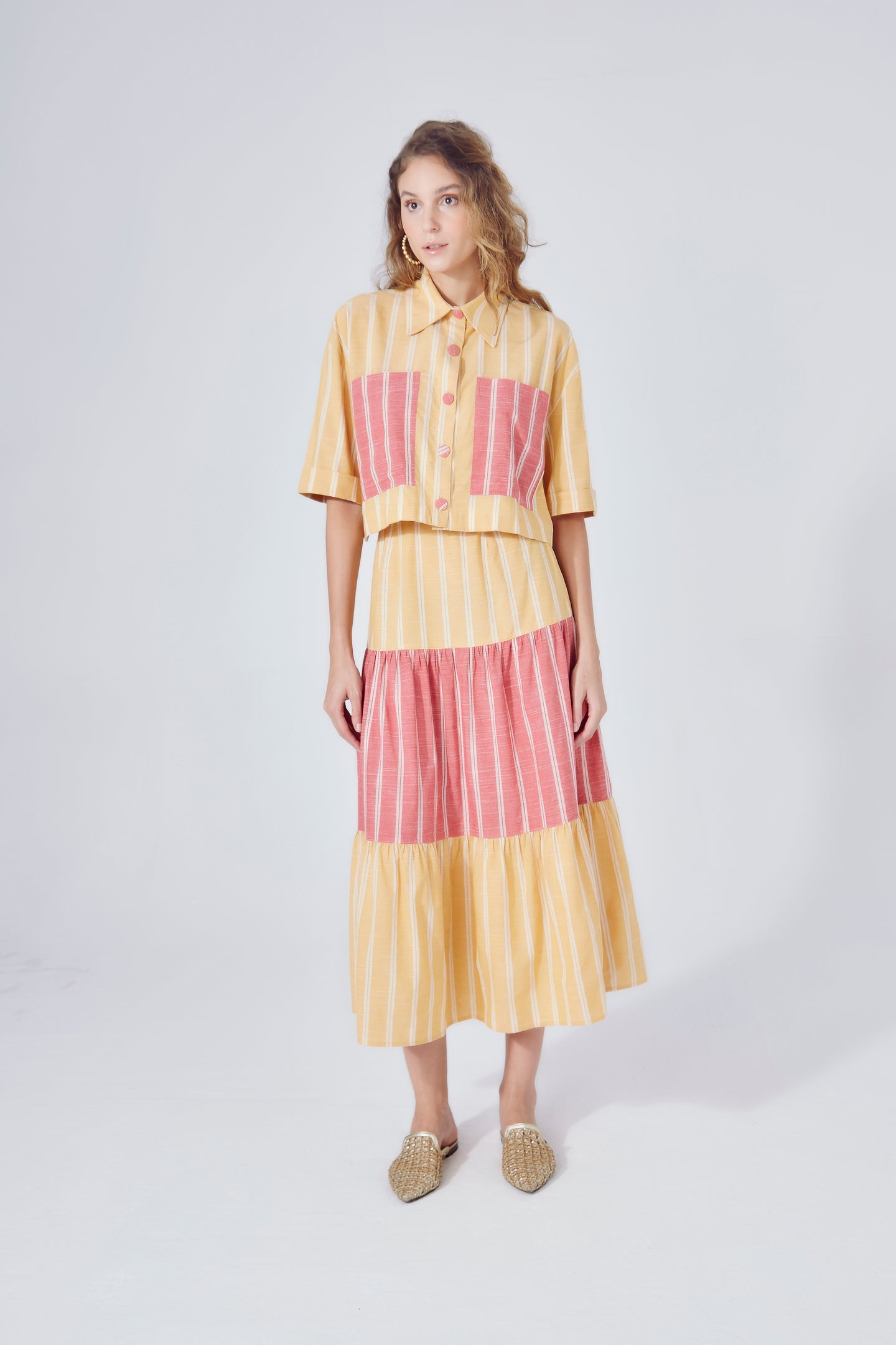 Camisa Chiara Amarelo e Vermelho