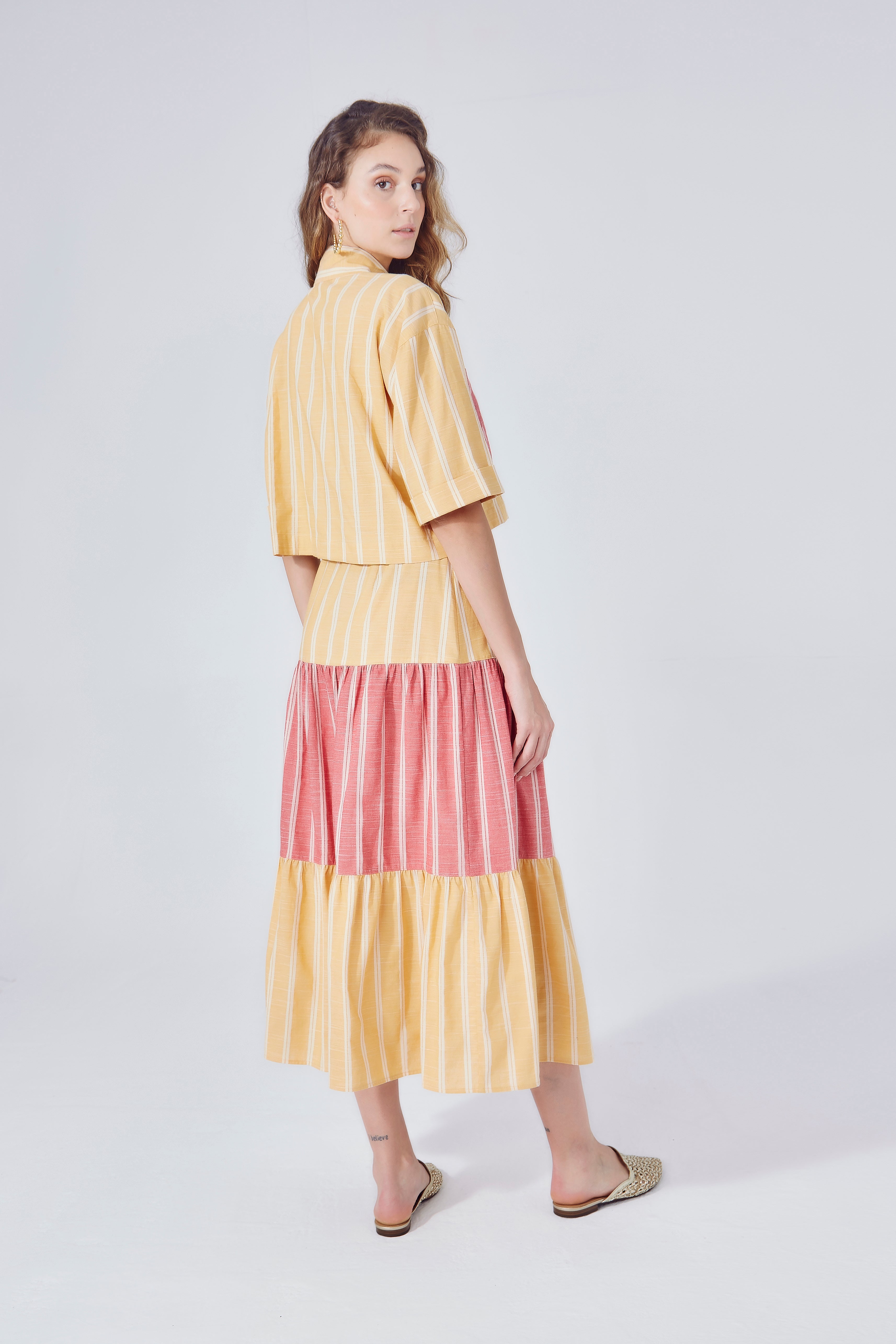 Camisa Chiara Amarelo e Vermelho