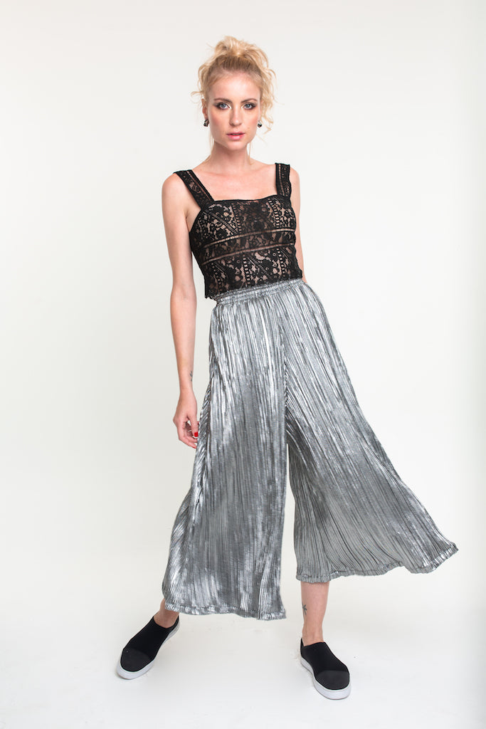 Calça Carrie Preto com Prata
