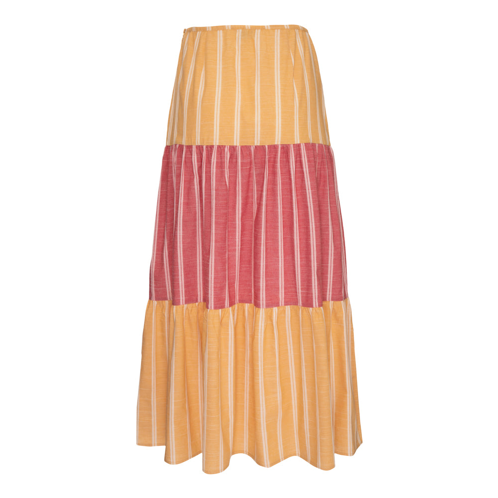 Saia Olívia Amarelo e Vermelho