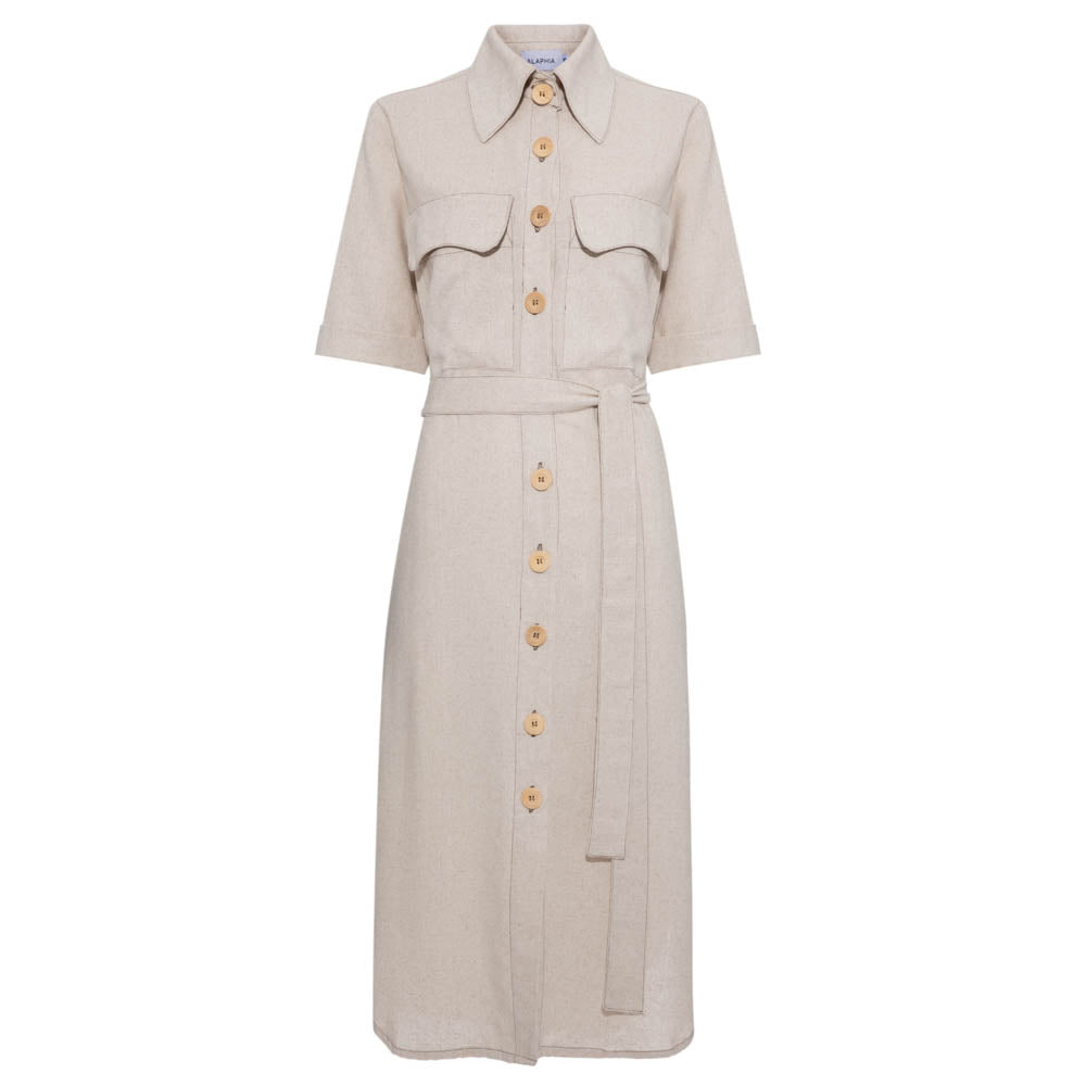 Vestido Joana Bege