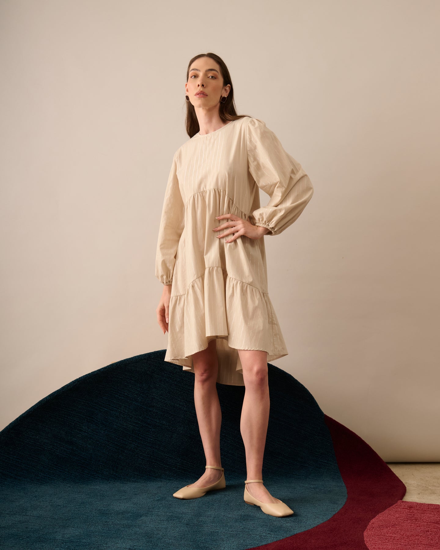 Vestido Greta Bege