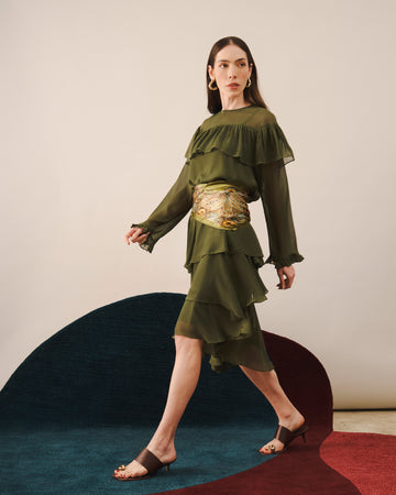 Saia Graziela Verde Musgo