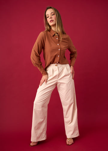 Camisa Melina Conhaque
