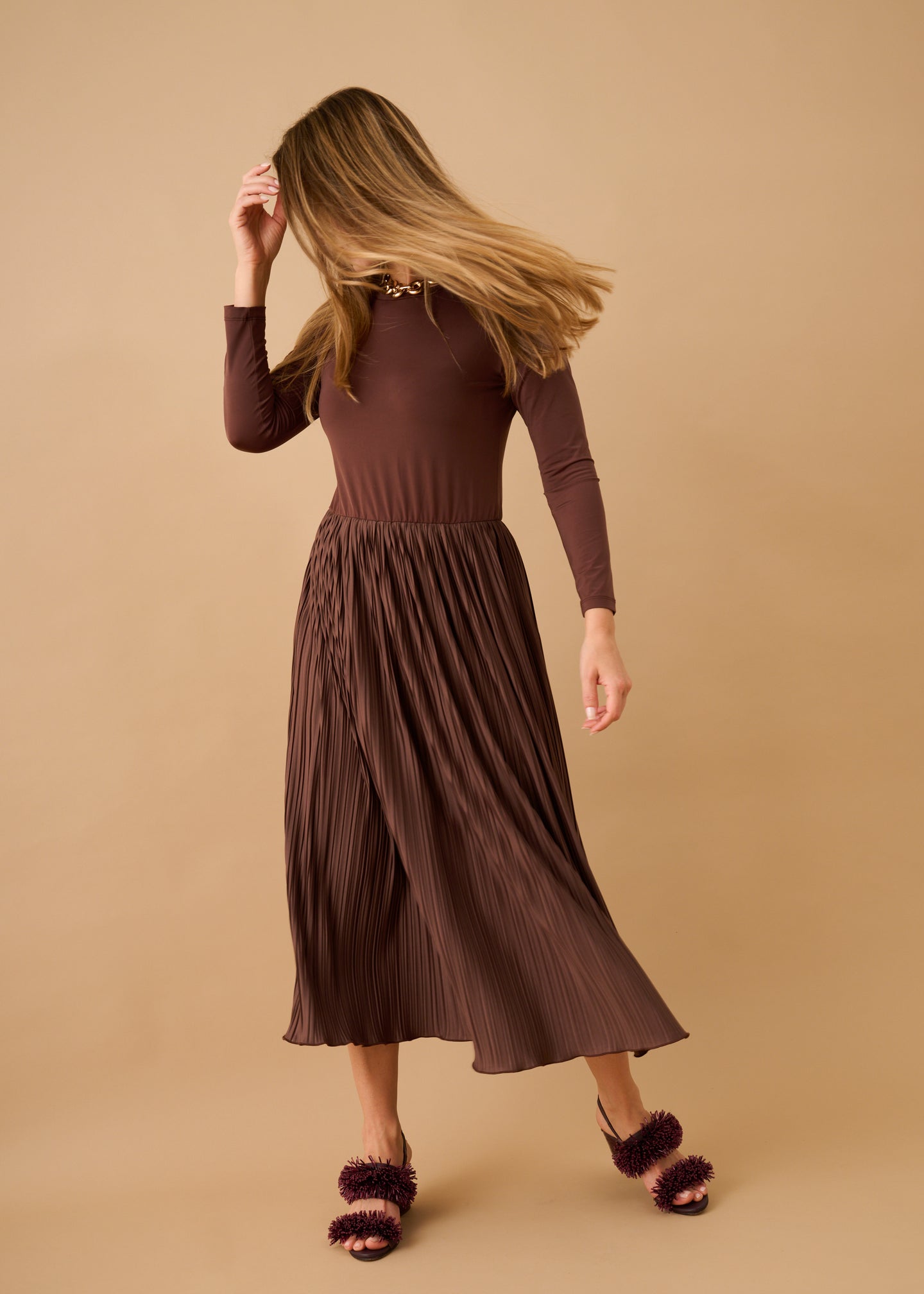 Vestido Andreza Marrom