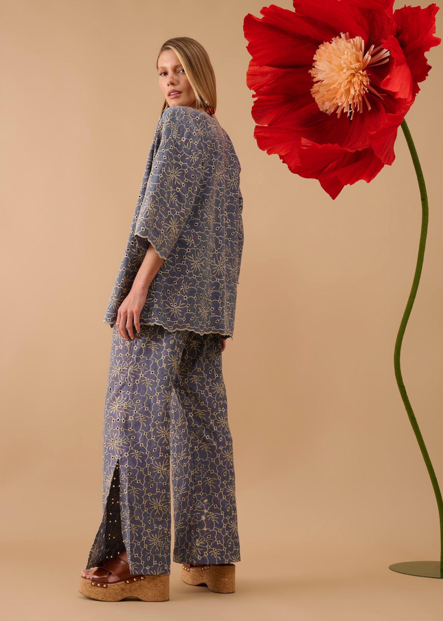 Kimono Leona Jeans Floral