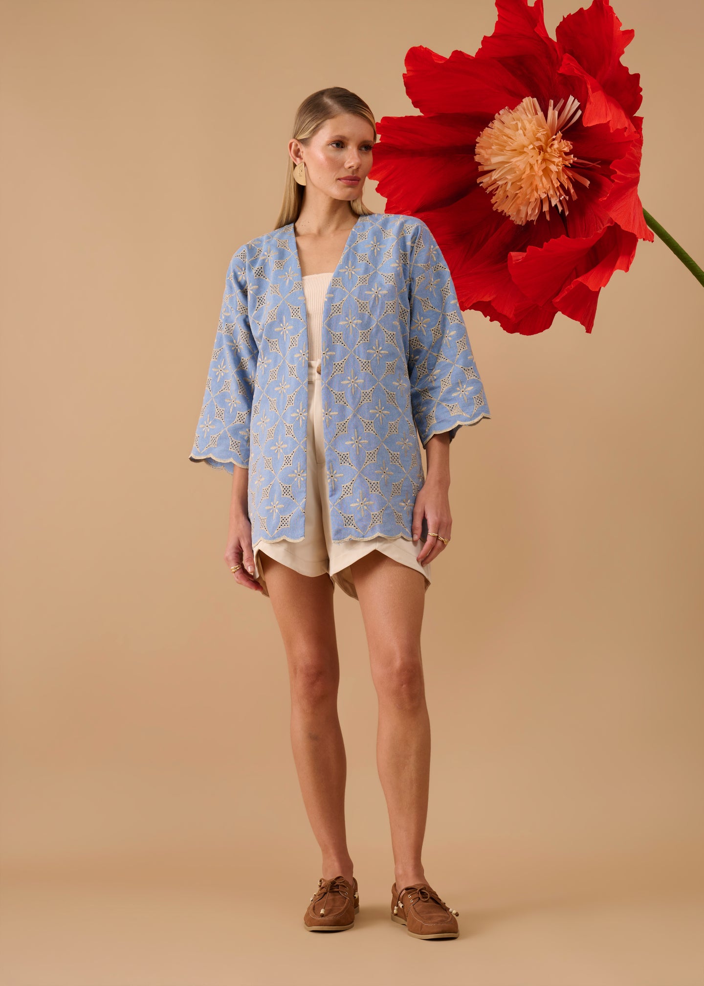 Kimono Leona Jeans Claro