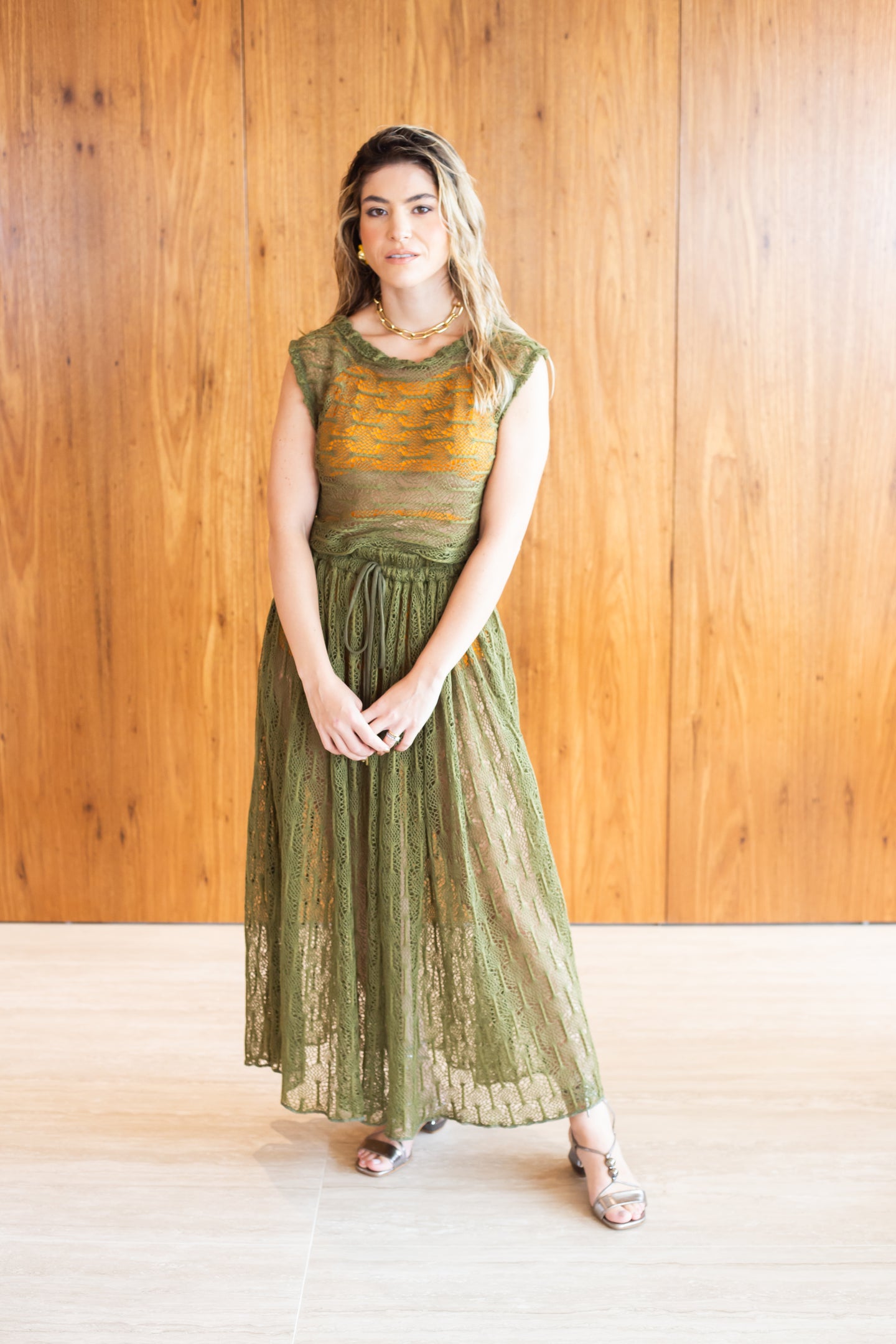 Saia Juliana Verde Militar