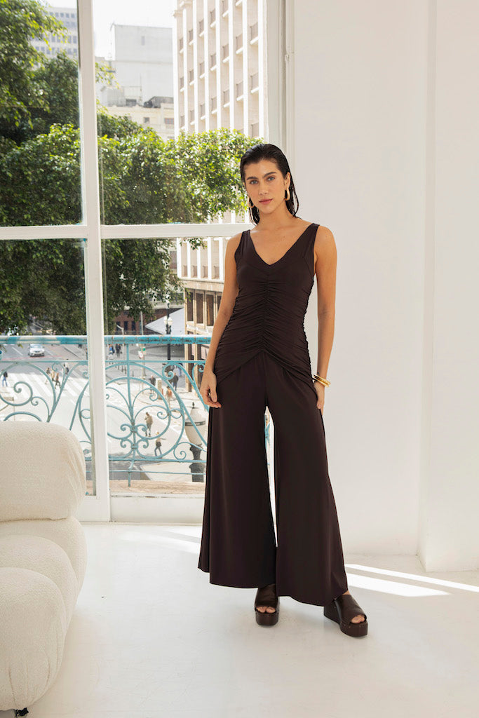 Macacão Margot Café