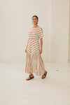 T-shirt Manon Listras Bege e Off White