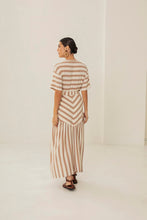 Saia Manon Listras Bege e Off White