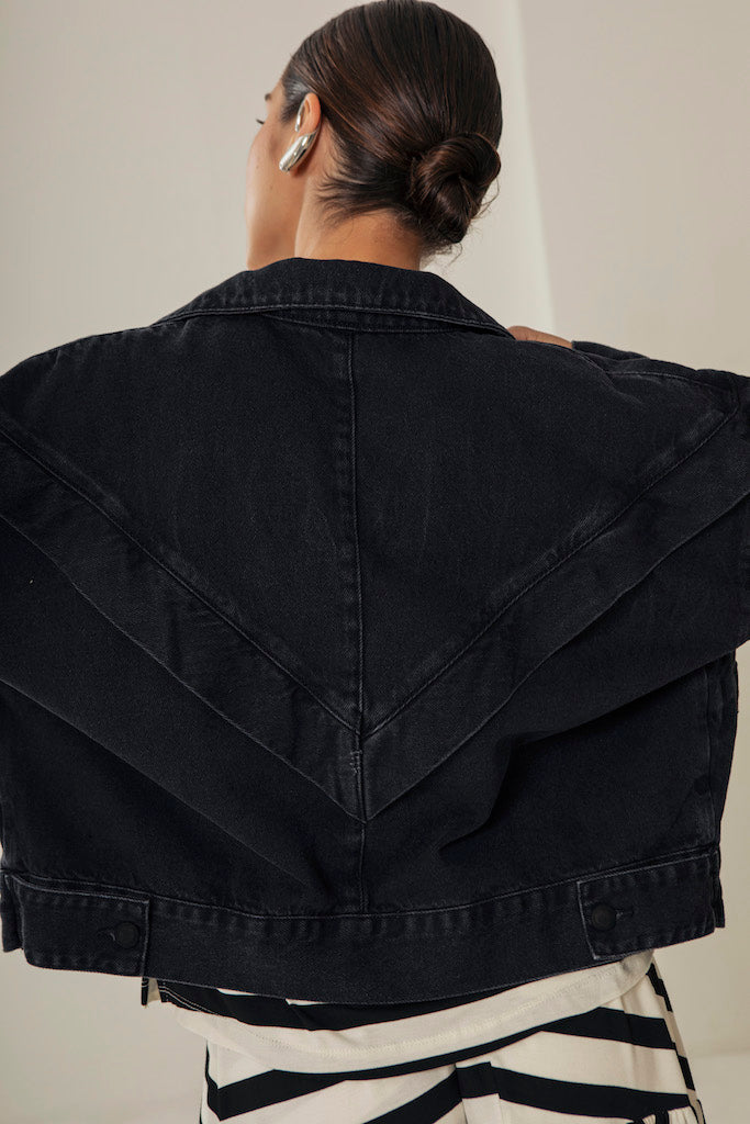 Jaqueta Florence Jeans Preta