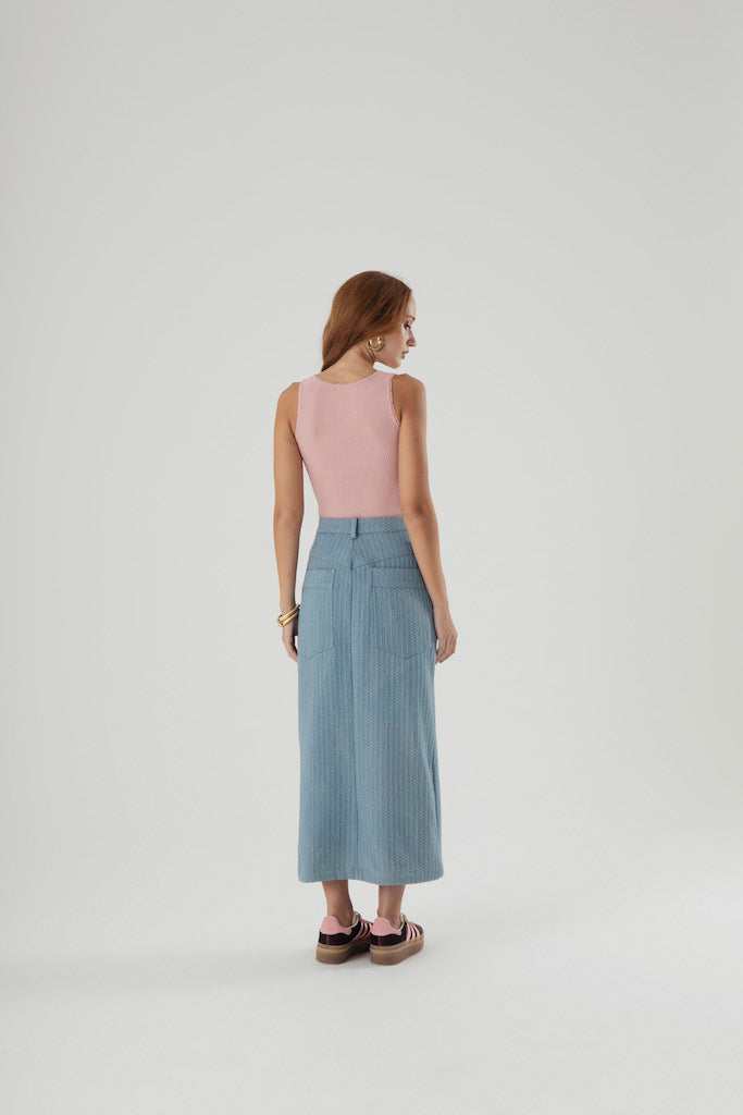 Saia Vila Mariana Denim Azul Claro