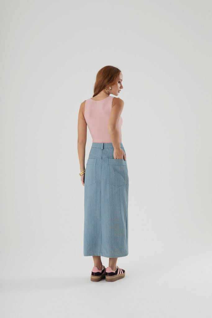 Saia Vila Mariana Denim Azul Claro