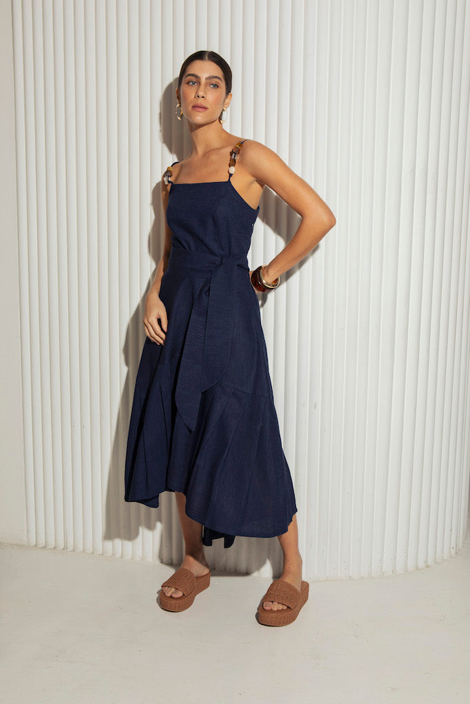 Vestido Isabele Azul Marinho