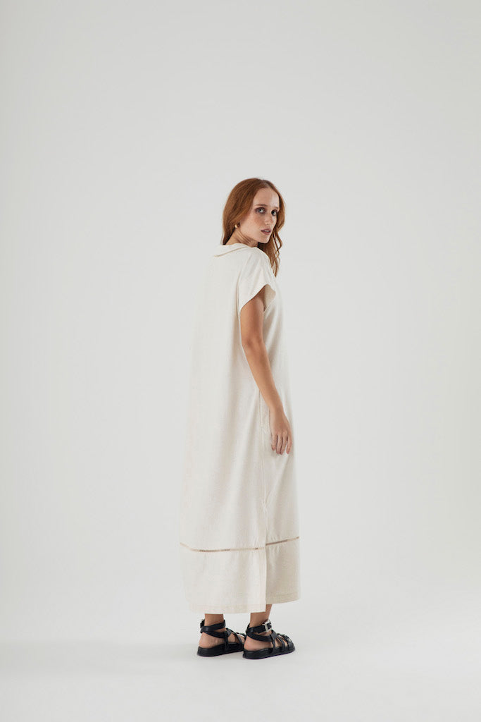 Vestido Vila Madalena Bege