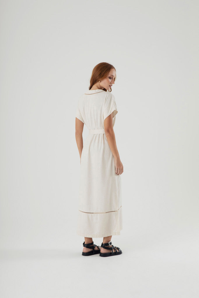 Vestido Vila Madalena Bege