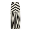 Saia Manon Listras Preto e Off White