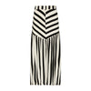Saia Manon Listras Preto e Off White