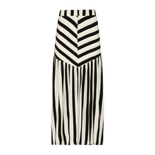 Saia Manon Listras Preto e Off White