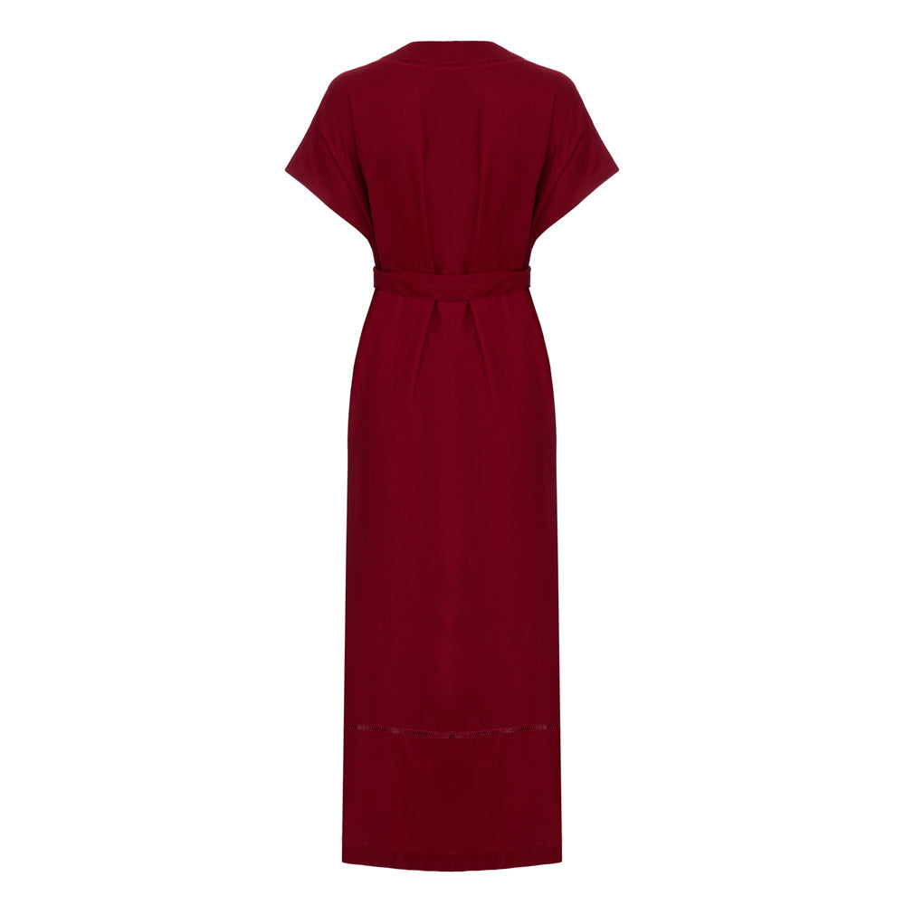 Vestido Vila Madalena Bordô