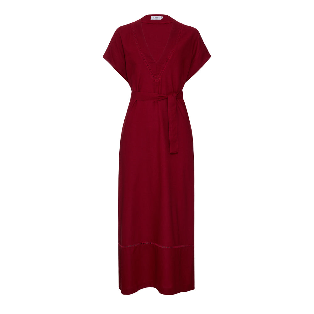 Vestido Vila Madalena Bordô