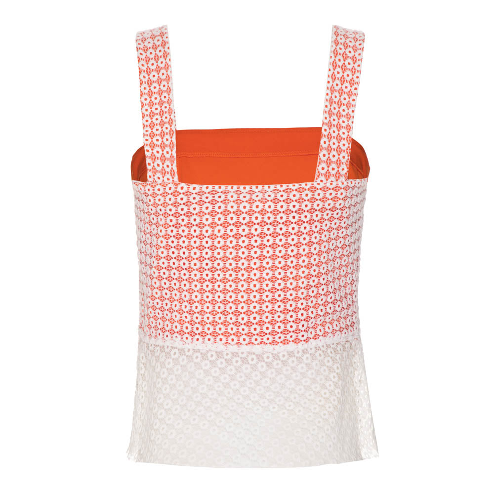 Blusa Leonor Laranja e Branco