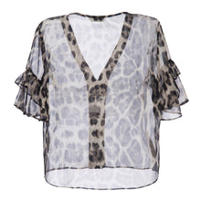 Blusa Leopard Cinza