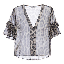 Blusa Leopard Cinza