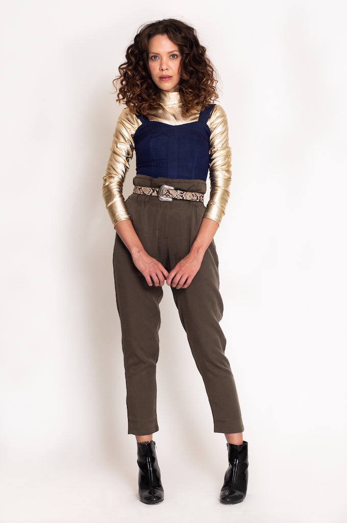 Cropped Denim Azul Escuro