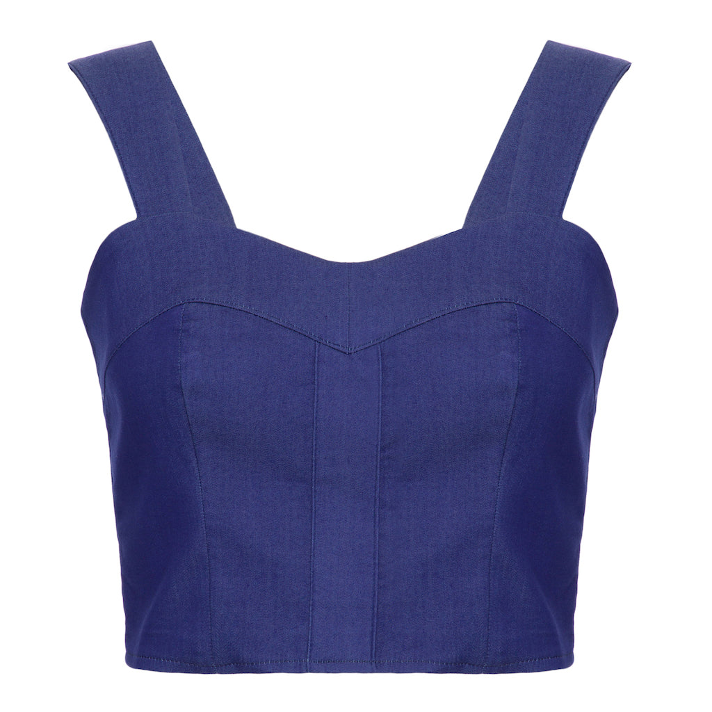 Cropped Denim Azul Escuro