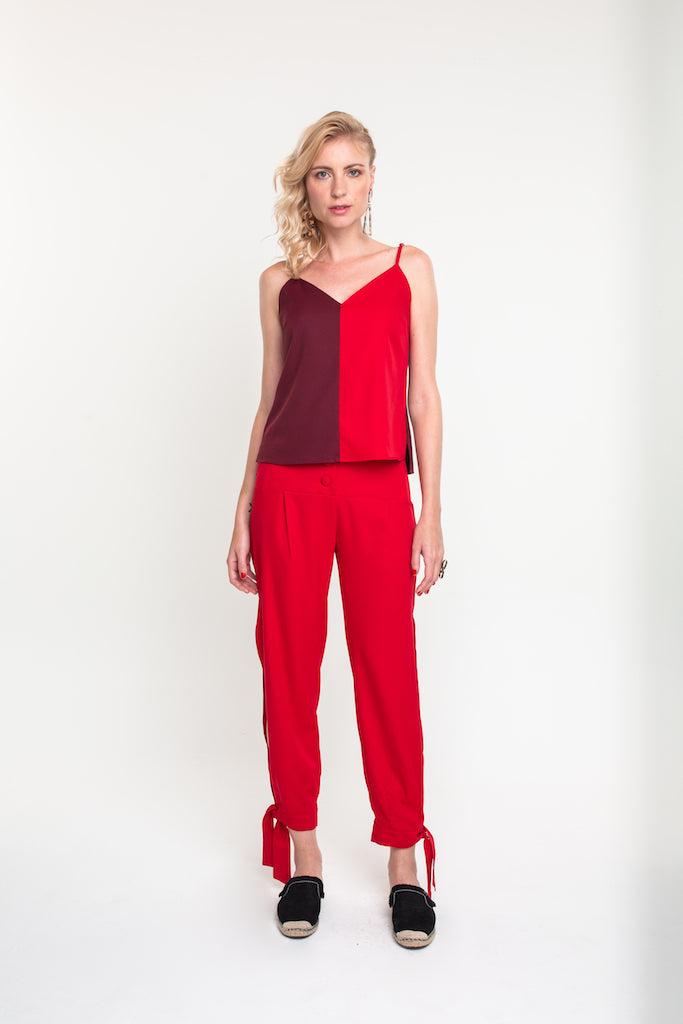 Blusa Pietra Bordô e Vermelho