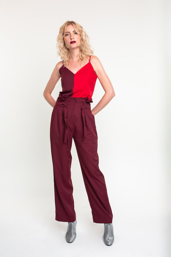 Blusa Pietra Bordô e Vermelho