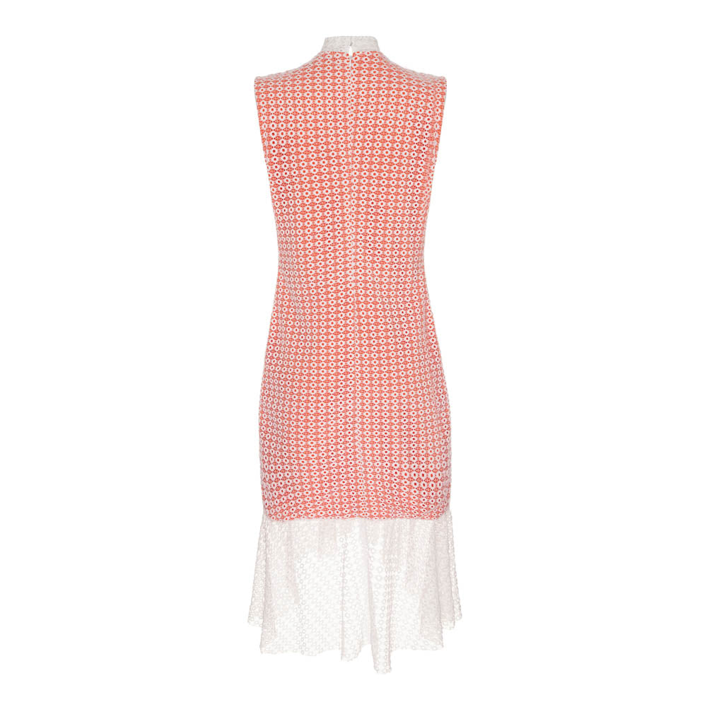 Vestido Leonor Laranja e Branco