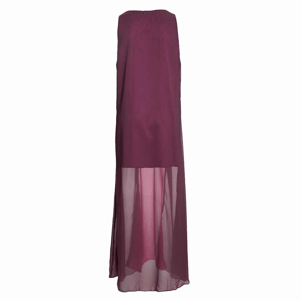 Vestido Creta Roxo com Pink