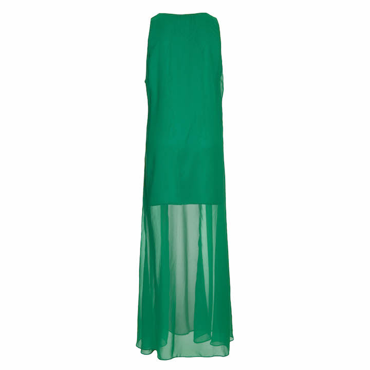 Vestido Creta Verde com Roxo