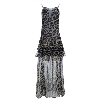 Vestido Leopard Cinza