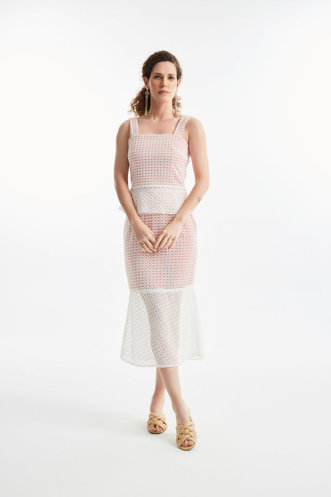 Blusa Leonor Laranja e Branco